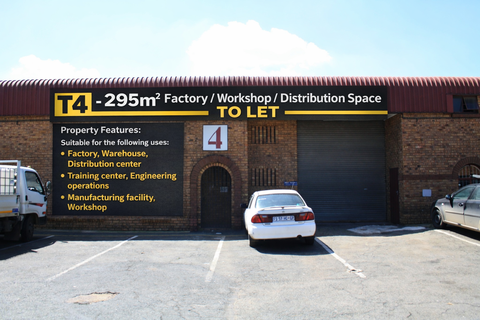 T4 - 295m² Factory, Workshop, Distribution Space to Let